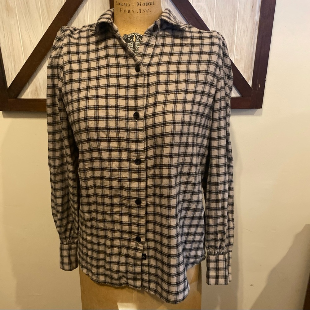 Rails Black and Cream Plaid Shirt